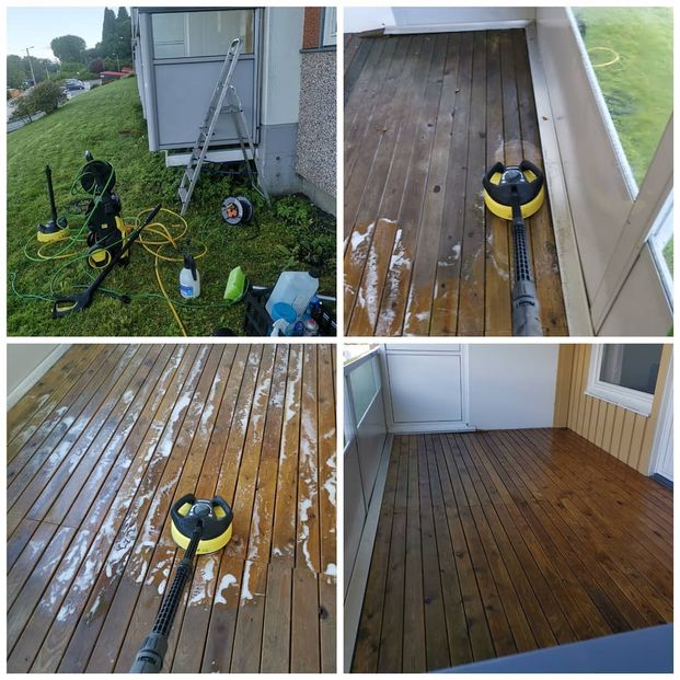 Overflatebehandling av terrassegulv